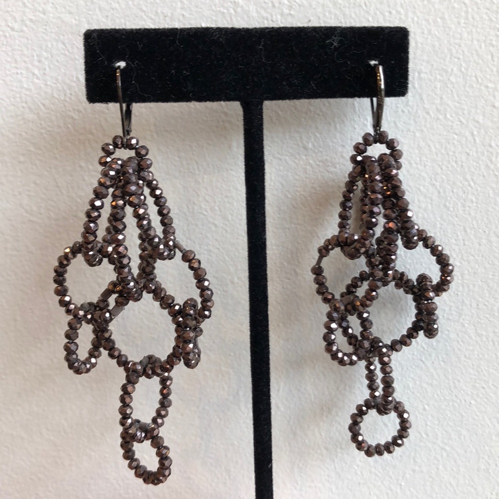 Hand cut Crystal Earrings